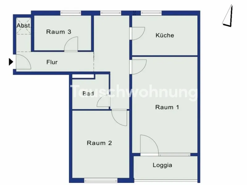 Tauschwohnung: Helle wunderschöne, modernisierte 3 Zimmer Wohnung, Balkon — photo 1